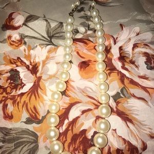 Faux pearl necklace